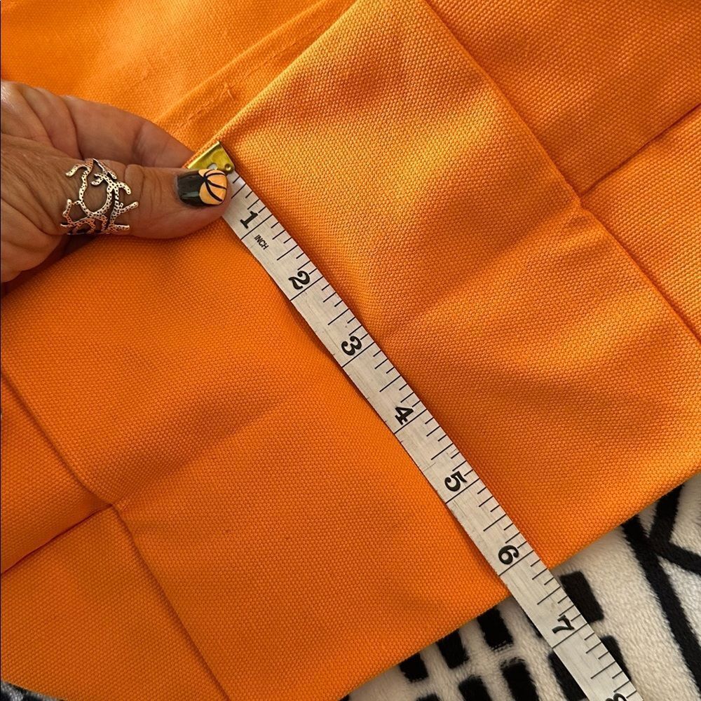 Trader Joes Halloween Mini Tote Canvas Orange - Picture 6 of 8